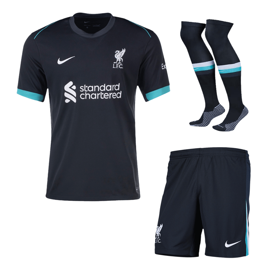 Liverpool Away Cheap Soccer Jersey Kit(Jersey+Shorts+Socks) 2024/25 Go Soccer World Shop