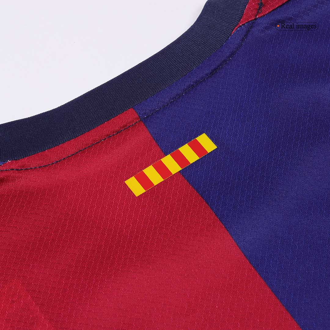 Kid's Barcelona Home Cheap Soccer Jersey Kit(Jersey+Shorts) 2024/25-Spotify Logo Without Text Go Soccer World Shop