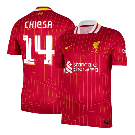 CHIESA #14 Liverpool Home Cheap Soccer Jersey 2024/25 - UCL Go Soccer World Shop