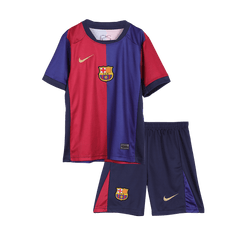 Kid's Barcelona Home Cheap Soccer Jersey Kit(Jersey+Shorts) 2024/25-Spotify Logo Without Text Go Soccer World Shop
