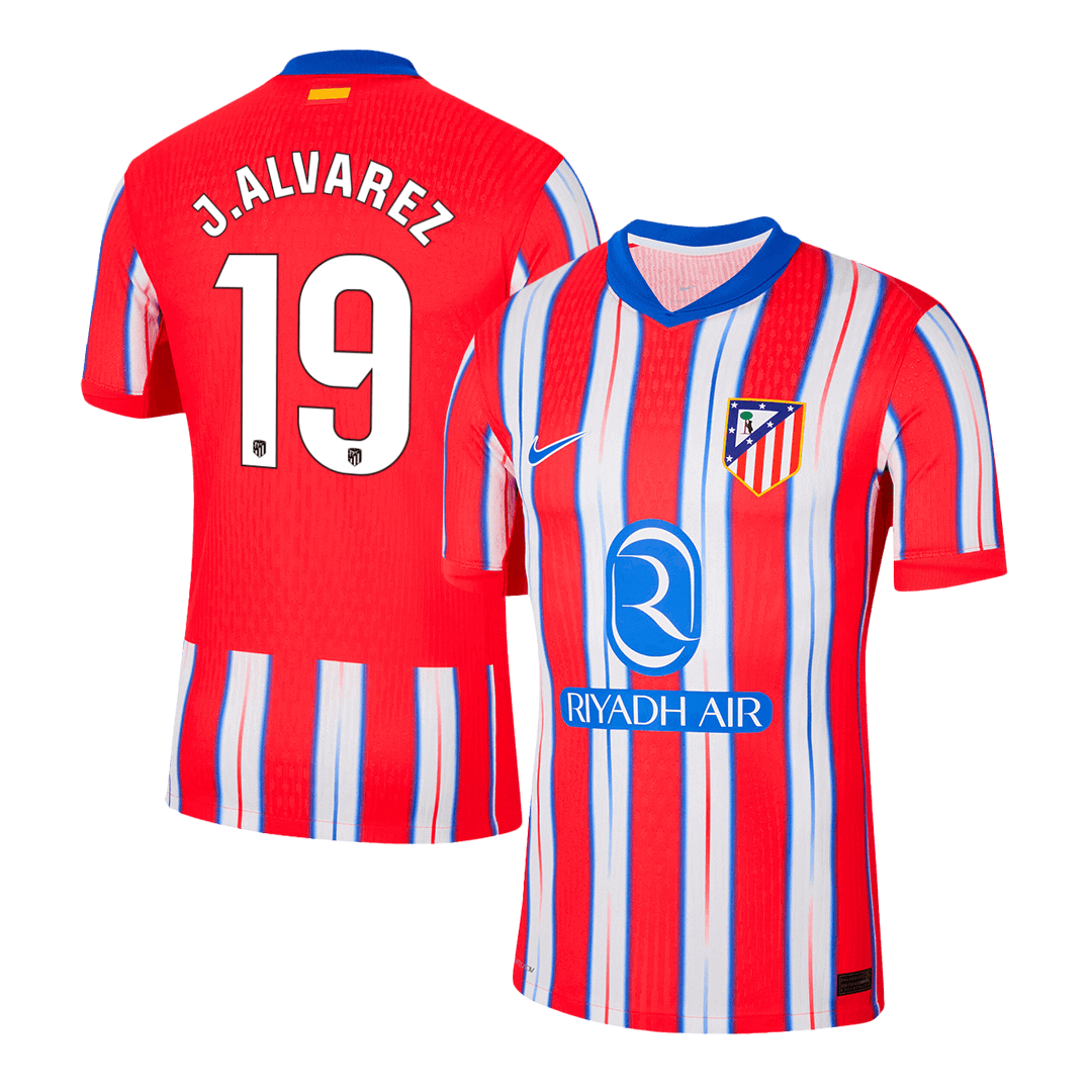 Player Version J.ALVAREZ #19 Atletico Madrid Home Cheap Soccer Jersey 2024/25 Go Soccer World Shop