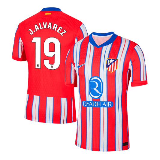 Player Version J.ALVAREZ #19 Atletico Madrid Home Cheap Soccer Jersey 2024/25 Go Soccer World Shop