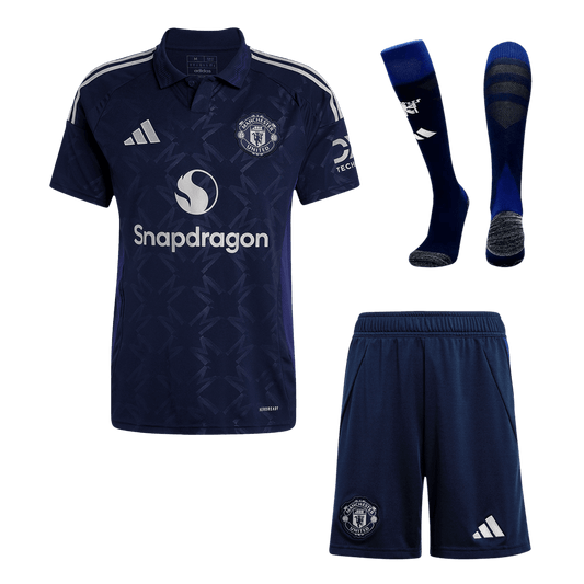 Manchester United Away Cheap Soccer Jersey Kit(Jersey+Shorts+Socks) 2024/25 Go Soccer World Shop