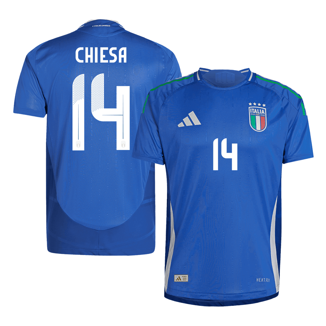 Player Version CHIESA #14 Italy Home Cheap Soccer Jersey Euro 2024 Go Soccer World Shop