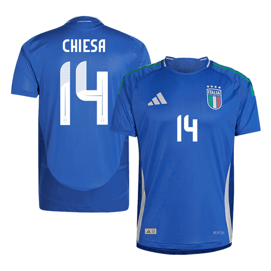 Player Version CHIESA #14 Italy Home Cheap Soccer Jersey Euro 2024 Go Soccer World Shop