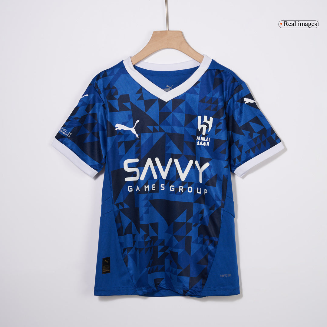 Kid's Al Hilal SFC Home Cheap Soccer Jersey Kit(Jersey+Shorts) 2024/25 Go Soccer World Shop