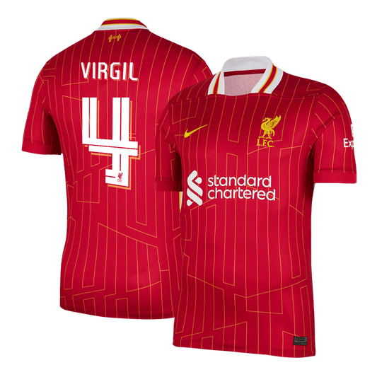 VIRGIL #4 Liverpool Home Cheap Soccer Jersey 2024/25 - UCL Go Soccer World Shop