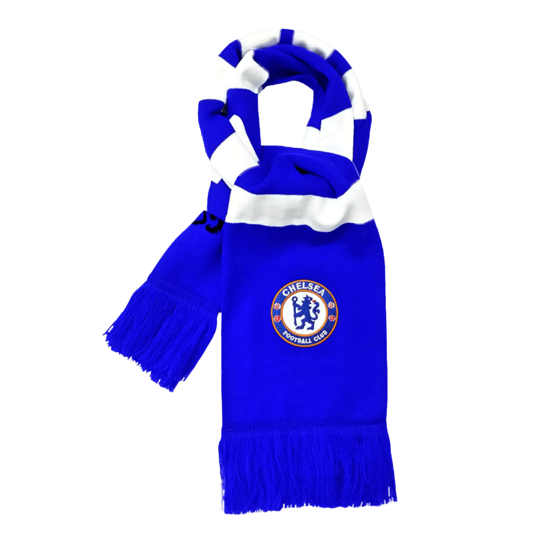 Chelsea Soccer knitting Scarf Blue&White Go Soccer World Shop