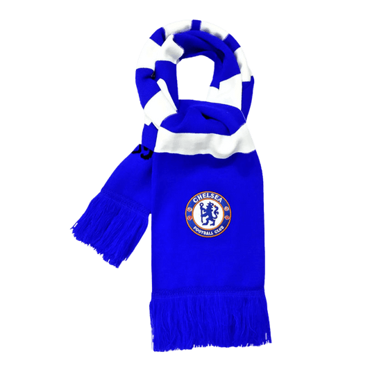 Chelsea Soccer knitting Scarf Blue&White Go Soccer World Shop