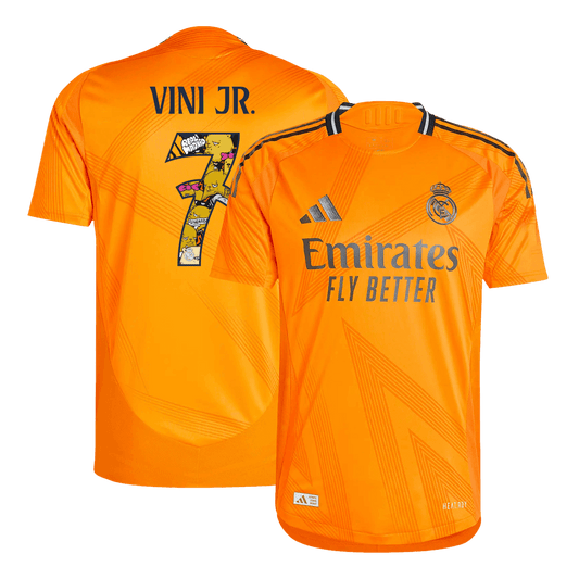 Player Version VINI JR. #7 Real Madrid Away Cheap Soccer Jersey 2024/25 - Bear Champ Font Go Soccer World Shop