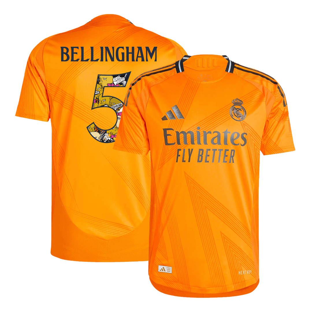 Player Version BELLINGHAM #5 Real Madrid Away Cheap Soccer Jersey 2024/25 - Bear Champ Font Go Soccer World Shop
