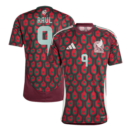 Men's Mexico RAUL #9 Home Soccer Jersey Copa América 2024 Go Soccer World Shop