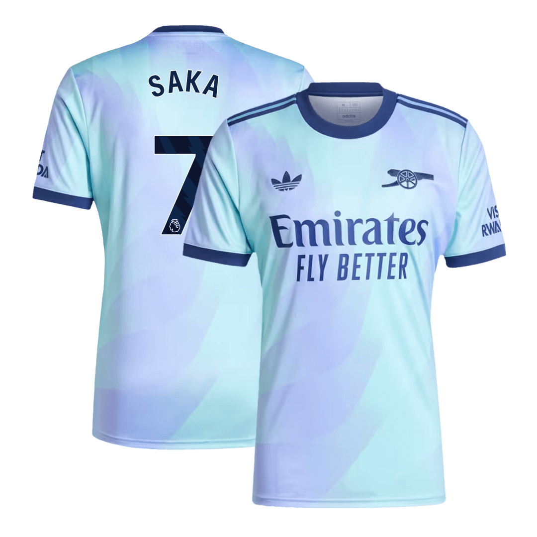 SAKA #7 Arsenal Third Away Cheap Soccer Jersey 2024/25 Go Soccer World Shop
