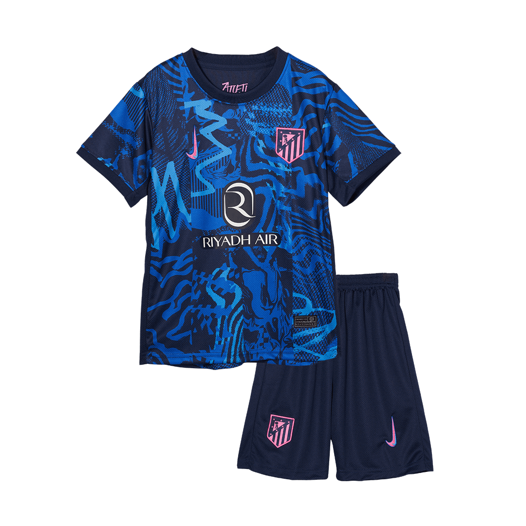 Kid's Atletico Madrid Third Away Cheap Soccer Jersey Kit(Jersey+Shorts) 2024/25 Go Soccer World Shop