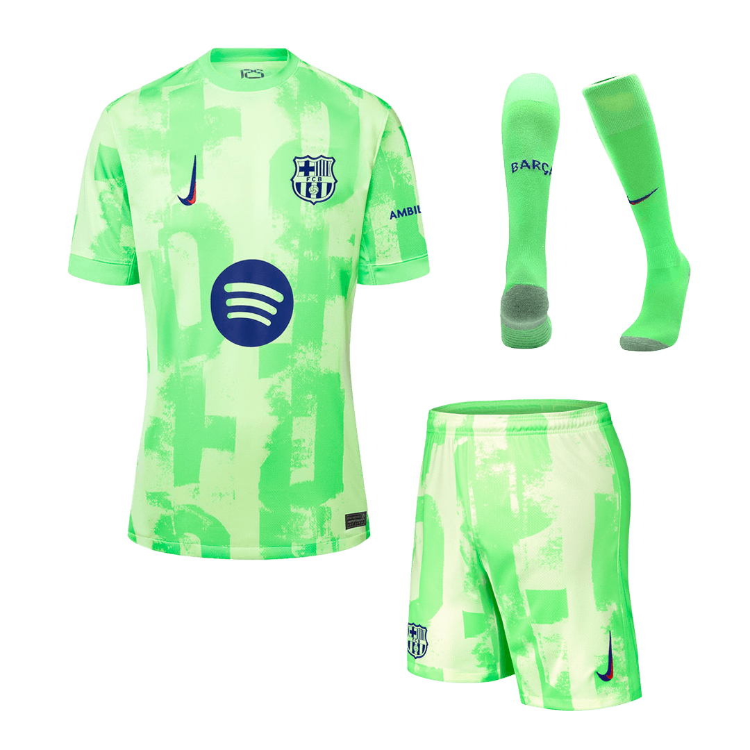Barcelona Third Away Cheap Soccer Jersey Kit(Jersey+Shorts+Socks) 2024/25- (Spotify Logo Without Text) Go Soccer World Shop