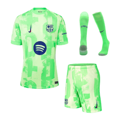 Barcelona Third Away Cheap Soccer Jersey Kit(Jersey+Shorts+Socks) 2024/25- (Spotify Logo Without Text) Go Soccer World Shop