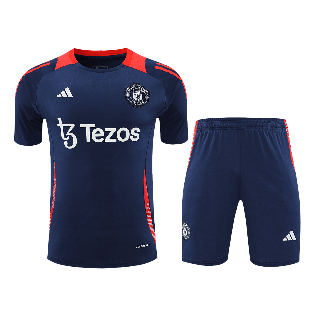 Manchester United Pre-Match Cheap Soccer Jersey Kit(Jersey+Shorts) 2024/25 Go Soccer World Shop