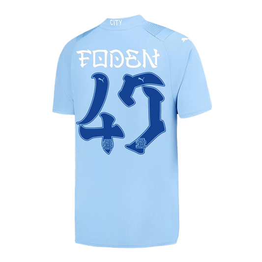 FODEN #47 Manchester City Japanese Tour Printing Home Cheap Soccer Jersey 2023/24 Go Soccer World Shop