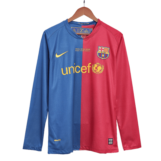Retro XAVI #6 2008/09 Barcelona Home Long Sleeve Cheap Soccer Jersey- UCL Final Go Soccer World Shop