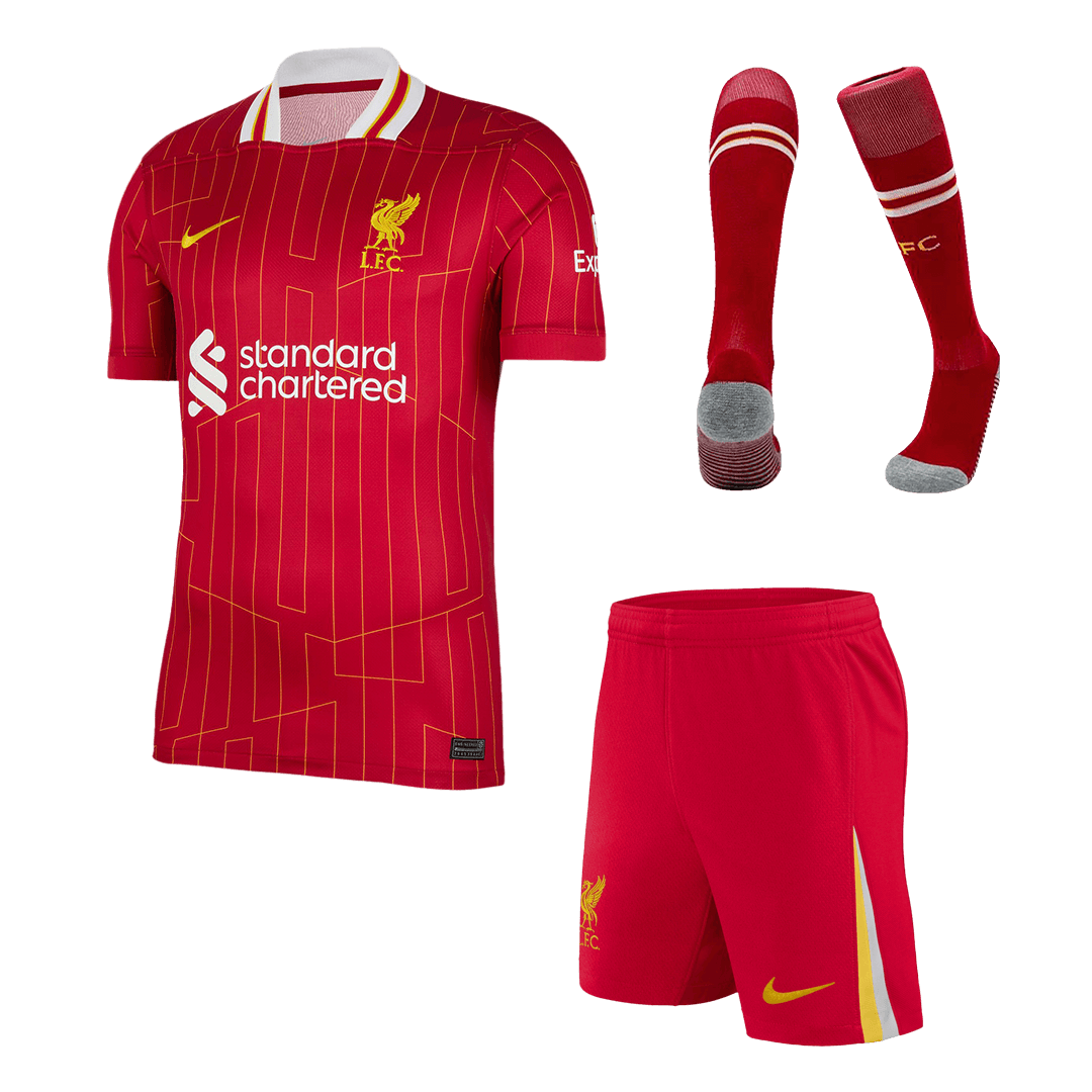 Liverpool Home Cheap Soccer Jersey Kit(Jersey+Shorts+Socks) 2024/25 Go Soccer World Shop