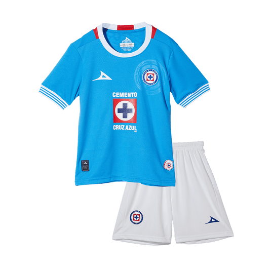 Kid's Cruz Azul Home Cheap Soccer Jersey Kit(Jersey+Shorts) 2024/25 Go Soccer World Shop