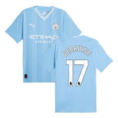 Player Version DE BRUYNE #17 Manchester City Home Cheap Soccer Jersey 2023/24 Go Soccer World Shop