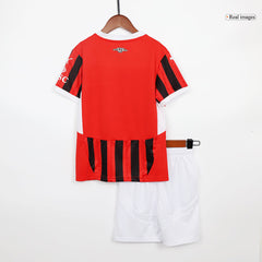 Kid's AC Milan Home Cheap Soccer Jersey Kit(Jersey+Shorts) 2024/25 Go Soccer World Shop