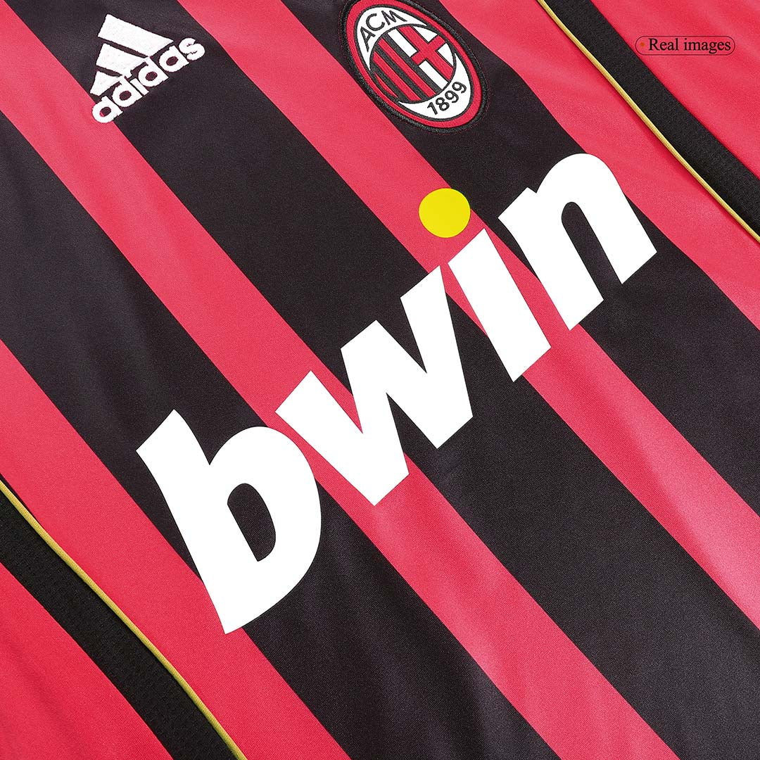 Retro MALDINI #3 2006/07 AC Milan Home Long Sleeve Cheap Soccer Jersey Go Soccer World Shop