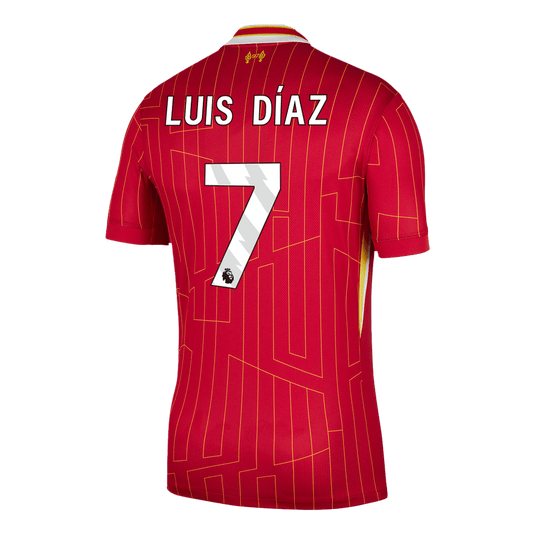Luis Díaz #7 Liverpool Home Cheap Soccer Jersey 2024/25 Go Soccer World Shop