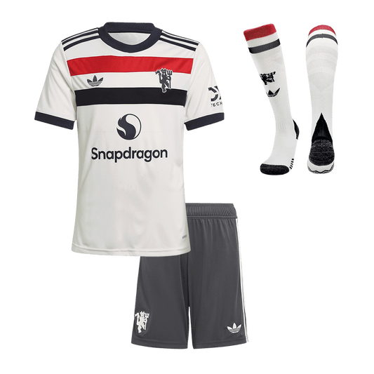 Kid's Manchester United Third Away Cheap Soccer Jersey Kit(Jersey+Shorts+Socks) 2024/25 Go Soccer World Shop