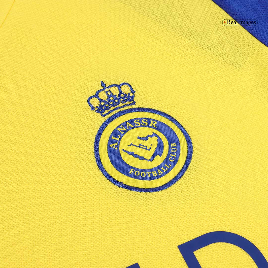 Kid's RONALDO #7 Al Nassr Home Cheap Soccer Jersey Kit(Jersey+Shorts+Socks) 2024/25 Go Soccer World Shop