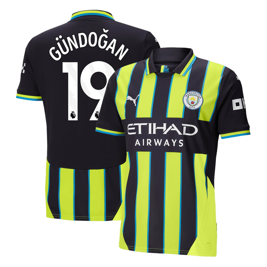 G?NDO?AN #19 Manchester City Away Cheap Soccer Jersey 2024/25 Go Soccer World Shop