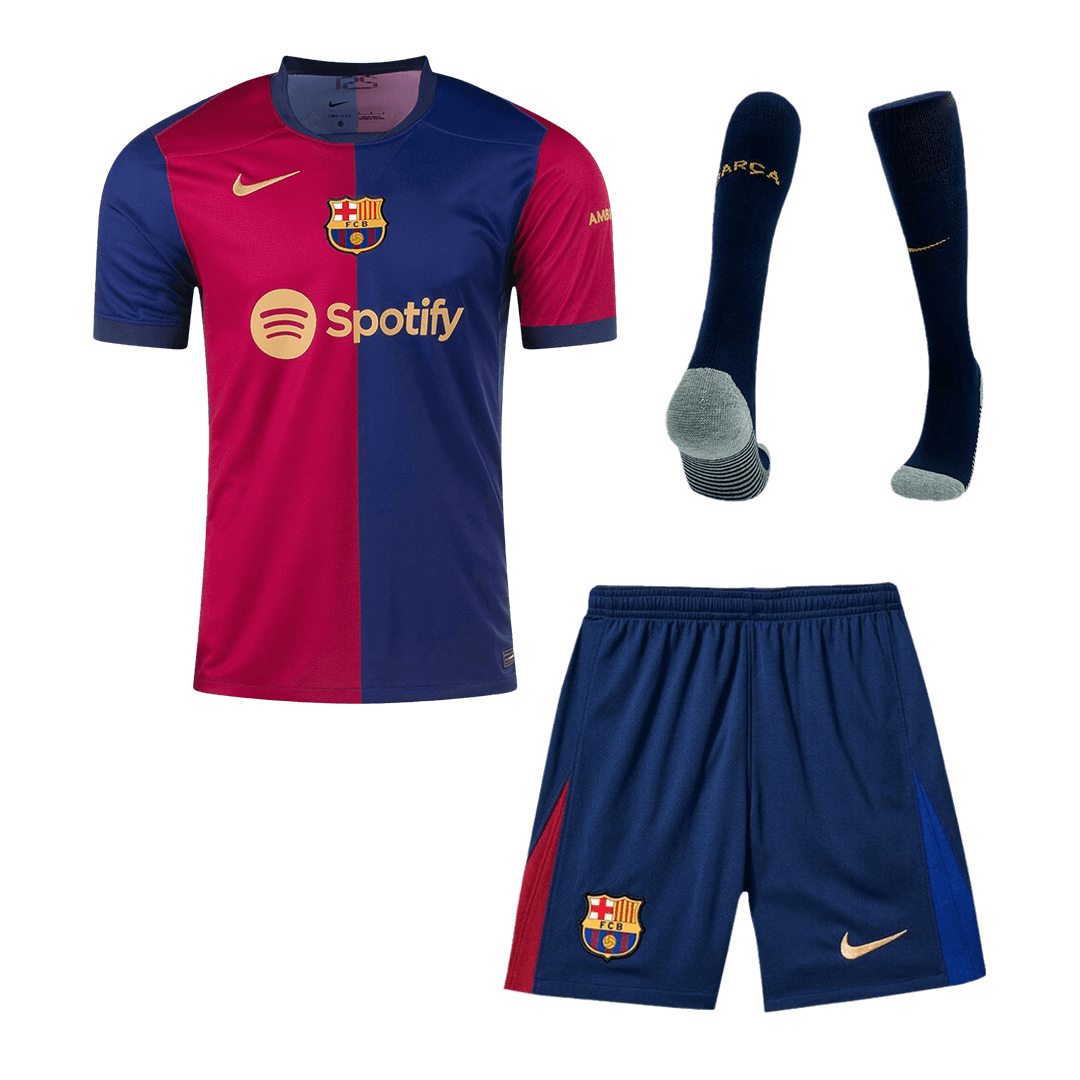 Barcelona Home Cheap Soccer Jersey Kit(Jersey+Shorts+Socks) 2024/25 Go Soccer World Shop