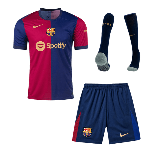 Barcelona Home Cheap Soccer Jersey Kit(Jersey+Shorts+Socks) 2024/25 Go Soccer World Shop