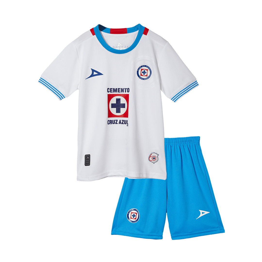 Kid's Cruz Azul Away Cheap Soccer Jersey Kit(Jersey+Shorts) 2024/25 Go Soccer World Shop