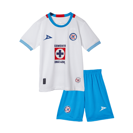Kid's Cruz Azul Away Cheap Soccer Jersey Kit(Jersey+Shorts) 2024/25 Go Soccer World Shop