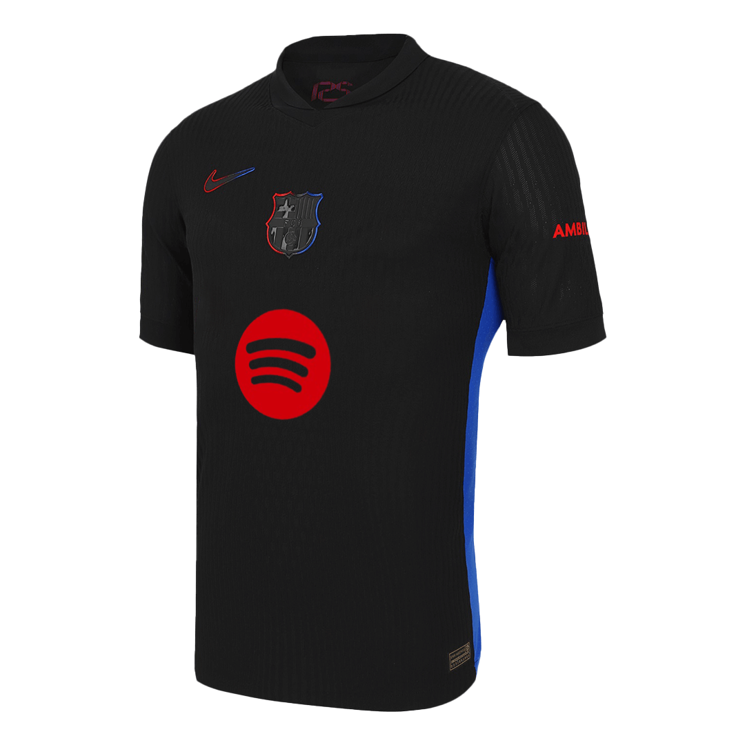 Player Version Barcelona Away Cheap Soccer Jersey 2024/25 - Spotify Logo Without Text Go Soccer World Shop