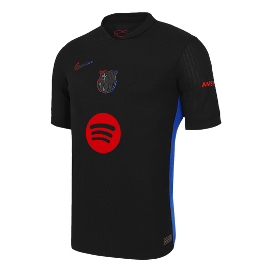 Player Version Barcelona Away Cheap Soccer Jersey 2024/25 - Spotify Logo Without Text Go Soccer World Shop