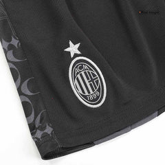 Kid's AC Milan x Pleasures Fourth Away Cheap Soccer Jersey Kit(Jersey+Shorts) 2023/24 Go Soccer World Shop