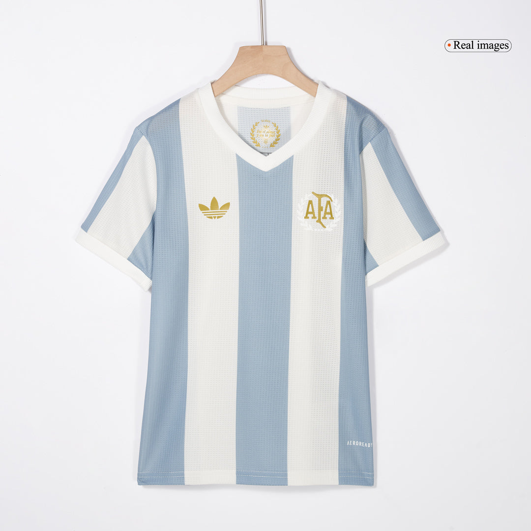 Kid's Argentina Cheap Soccer Jersey Kit(Jersey+Shorts) 2024 - 50th Anniversary Go Soccer World Shop