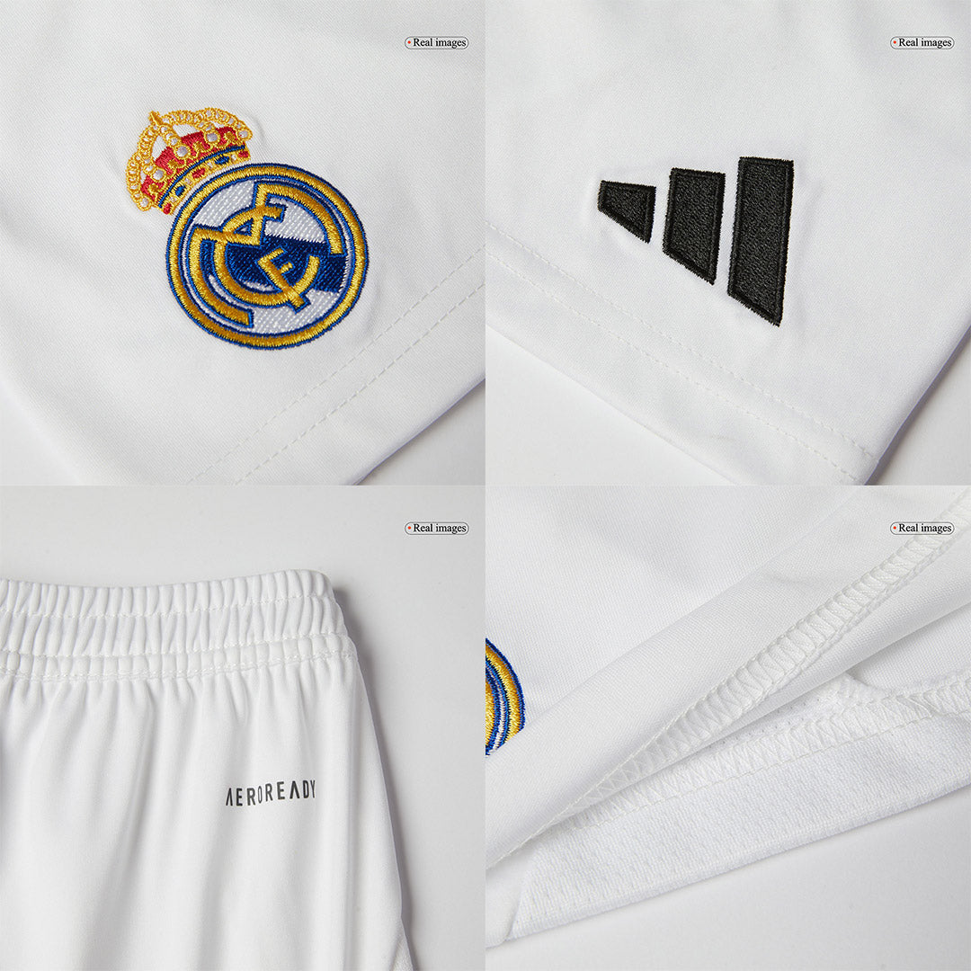 Kid's Real Madrid Home Soccer Jersey Kit(Jersey+Shorts+Socks) 2024/25 Go Soccer World Shop