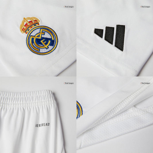 Kid's Real Madrid Home Soccer Jersey Kit(Jersey+Shorts) 2024/25 Go Soccer World Shop