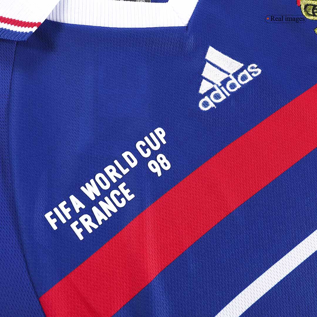 Retro ZIDANE #10 1998 France Home Cheap Soccer Jersey Go Soccer World Shop