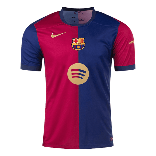 LEWANDOWSKI #9 Barcelona Home Cheap Soccer Jersey 2024/25- Spotify Logo Without Text Go Soccer World Shop