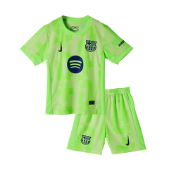 Kid's Barcelona Third Away Cheap Soccer Jersey Kit(Jersey+Shorts+Socks) 2024/25- UCL (Spotify Logo Without Text) Go Soccer World Shop