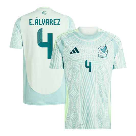 Men's Mexico E.ALVAREZ #4 Away Soccer Jersey Copa América 2024 Go Soccer World Shop