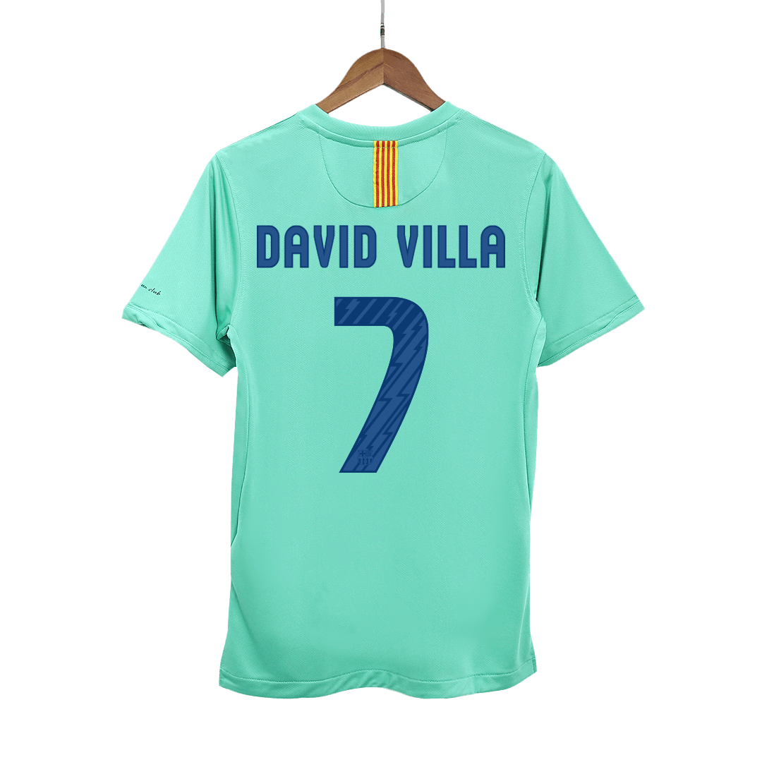 Retro DAVID VILLA #7 2010/11 Barcelona Away Cheap Soccer Jersey Go Soccer World Shop