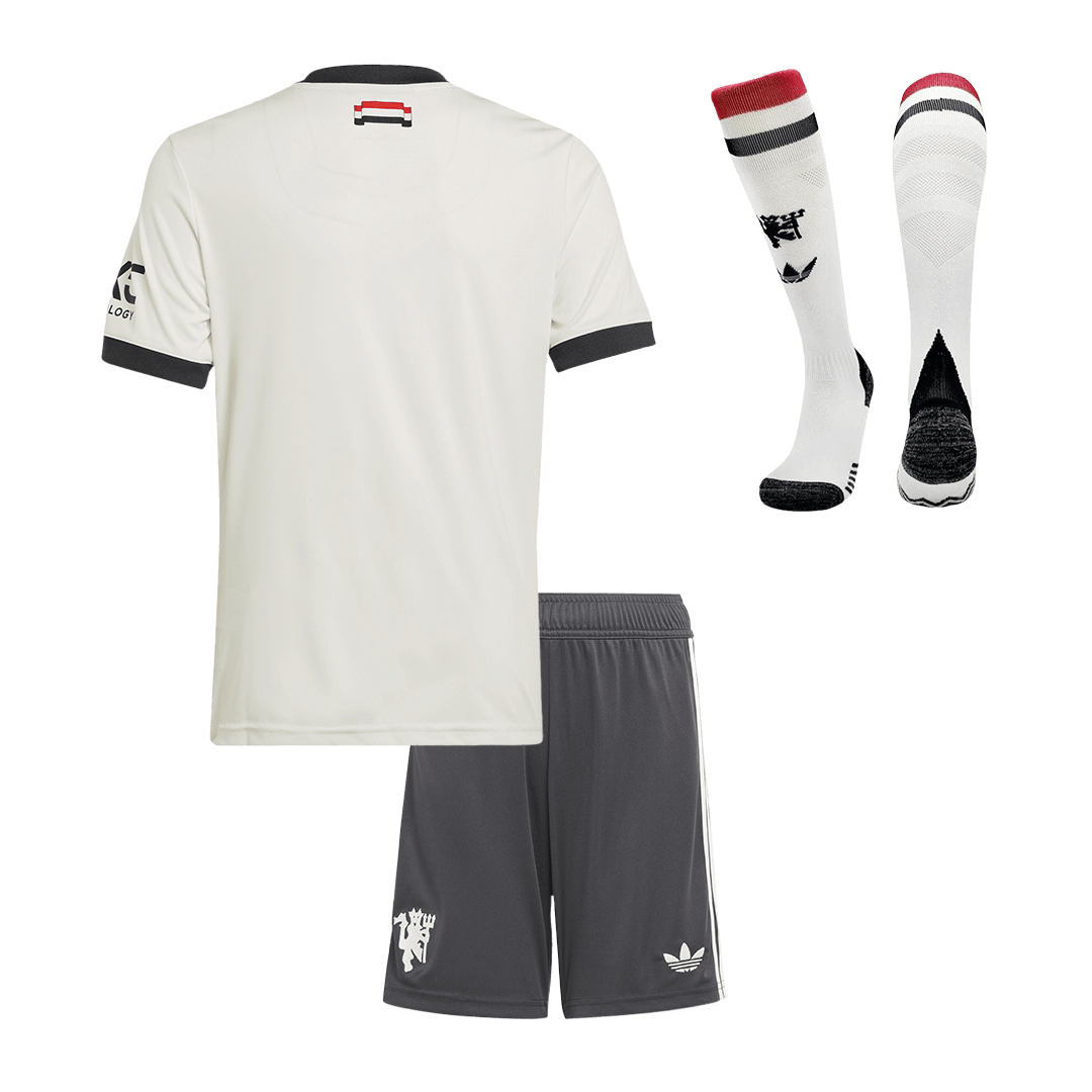 Kid's Manchester United Third Away Cheap Soccer Jersey Kit(Jersey+Shorts+Socks) 2024/25 Go Soccer World Shop