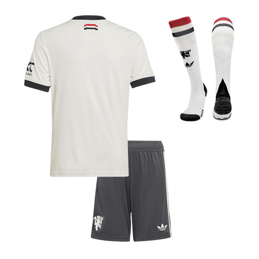 Kid's Manchester United Third Away Cheap Soccer Jersey Kit(Jersey+Shorts+Socks) 2024/25 Go Soccer World Shop