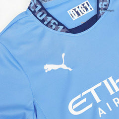 Kid's Manchester City Home Cheap Soccer Jersey Kit(Jersey+Shorts) 2024/25 Go Soccer World Shop